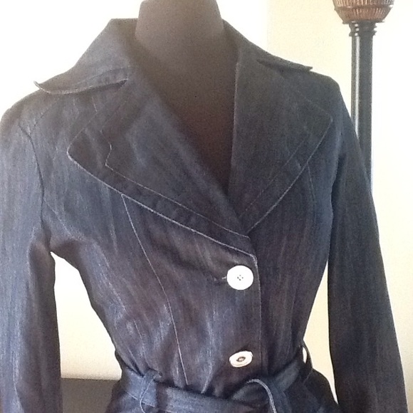 Baccini dark blue Jean jacket - Picture 3 of 6